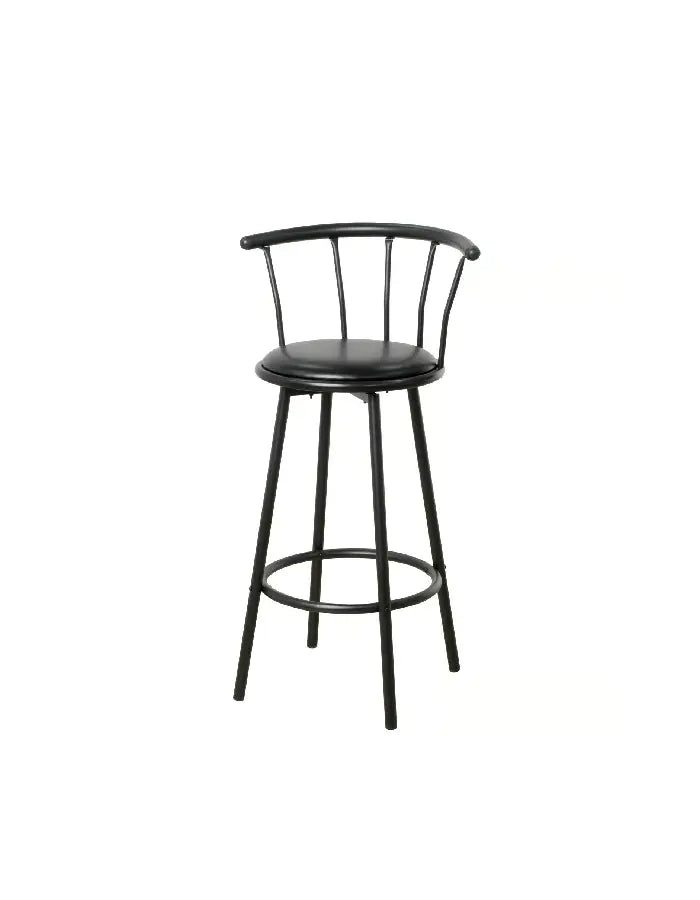 Silla de Bar Romana Giratoria Negra
