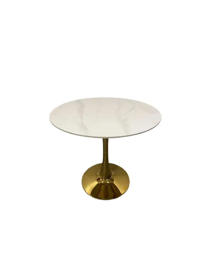 Mesa Tulip Piedra Sinterizada Gold 80cm