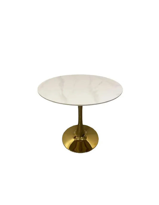 Mesa Tulip Piedra Sinterizada Gold 100cm