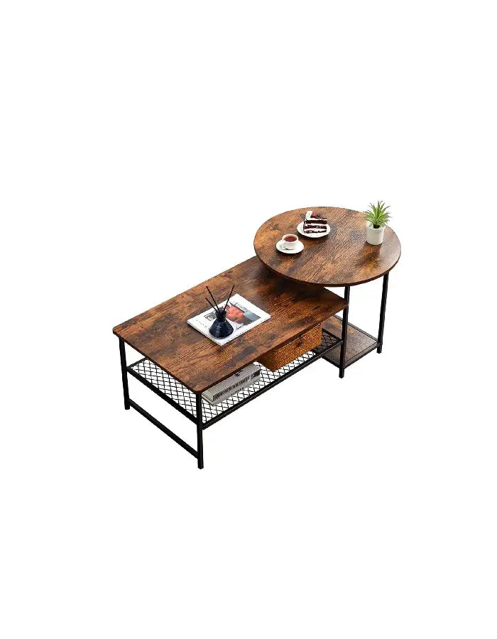 Set de Mesas de Centro Industrial en MDF - Diseño Dúo Modular