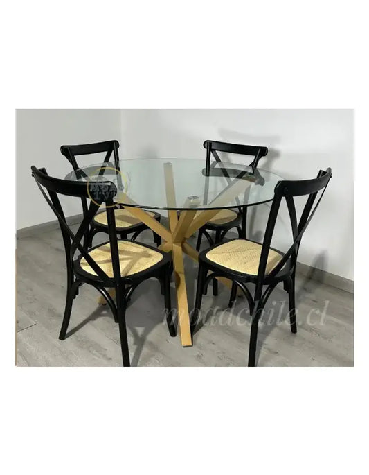 Comedor Crossback Manhattan para 4 personas