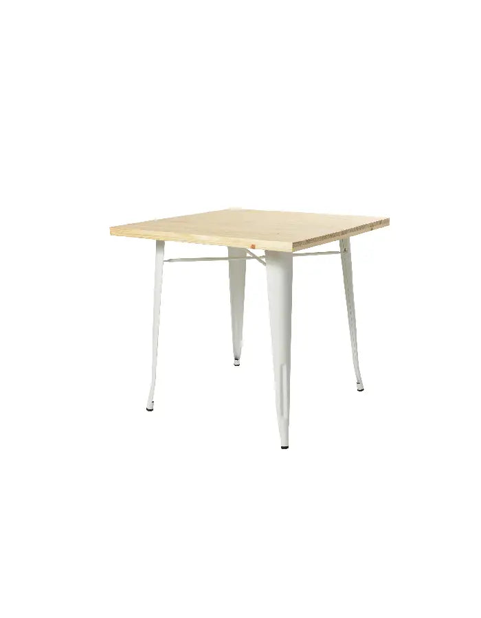 Mesa de comedor Tolix 70x70cm Madera Clara