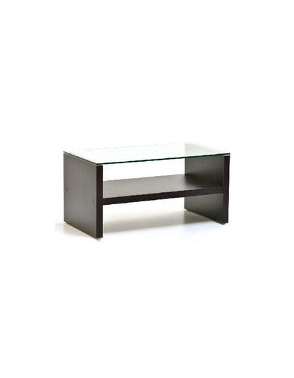 Mesa de centro moderna madera walnut wood vidrio
