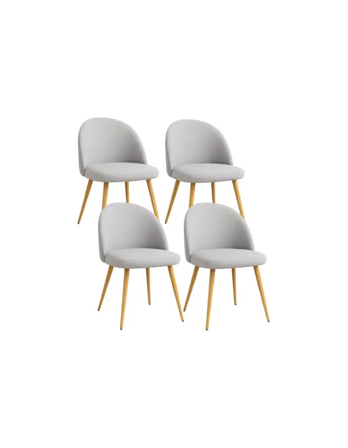 Pack 4 Sillas Gabrielle Lino (Patas Símil Madera)