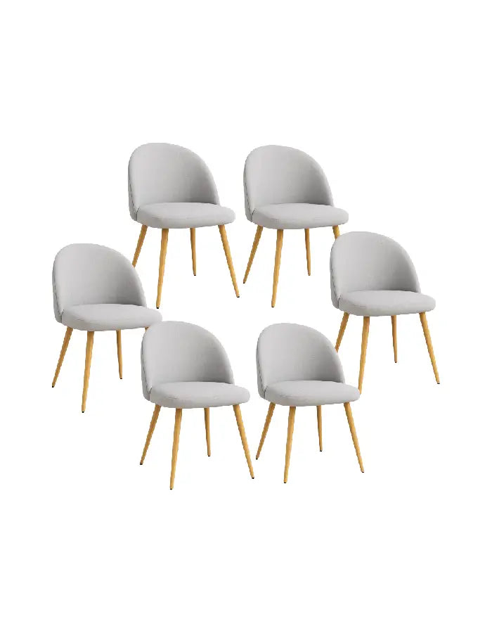 Pack 6 Sillas Gabrielle Lino (Patas Símil Madera)