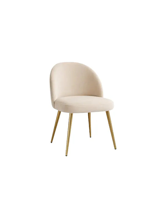 Silla Gabrielle Terciopelo Diseño con Rombos (Patas Doradas)