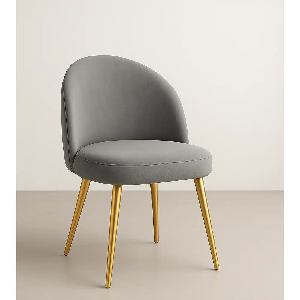Silla Gabrielle Terciopelo Diseño con Rombos (Patas Doradas)