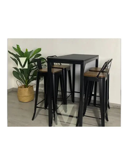 Comedor Alto estilo Bar Tolix Wood 4P