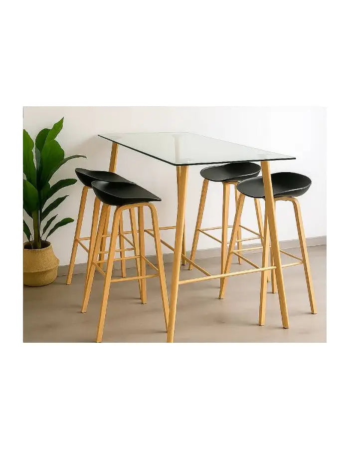 Comedor Alto estilo Bar Lyon Cuppy 4P Vidrio