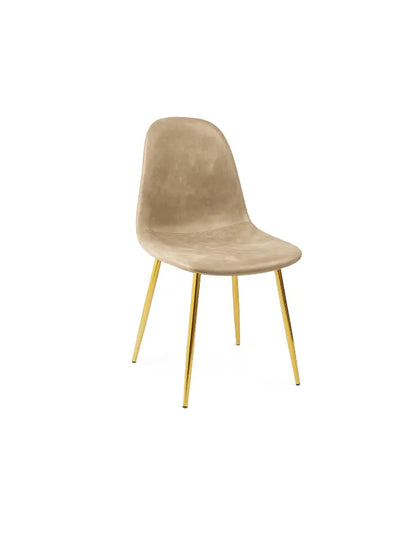 Silla Paris Ecocuero Vintage Patas Doradas