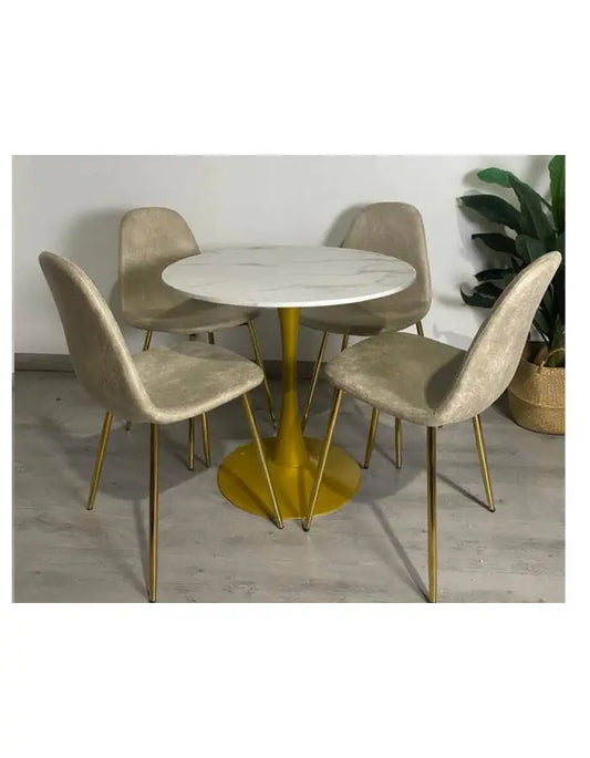 Comedor Alma tulip Vintage Gold 4P