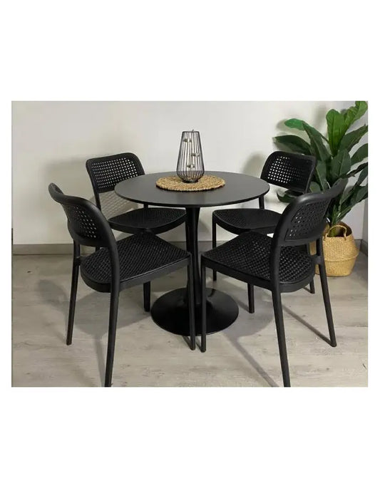 Comedor tulip Hoffman All Black 4P
