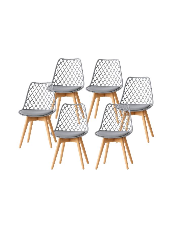 Pack 6 Sillas Tulip Mesh