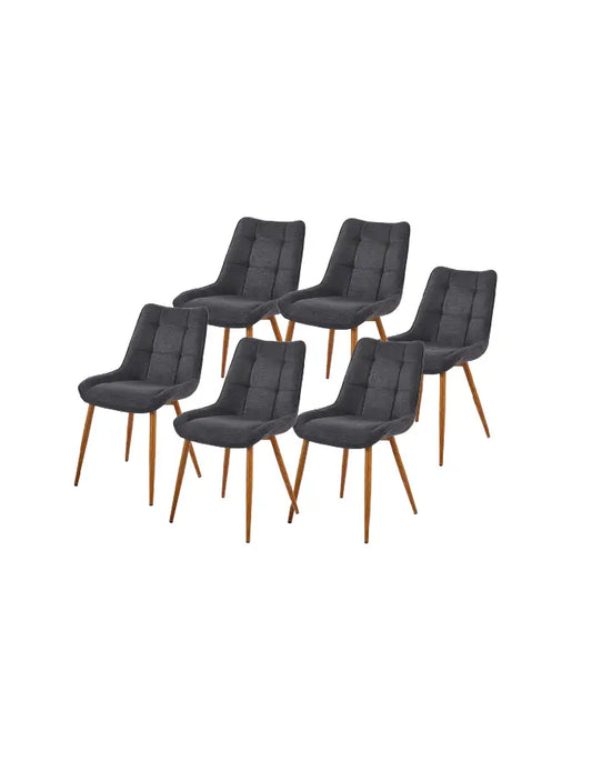 Pack 6 Sillas Arpi lino Patas Simil madera