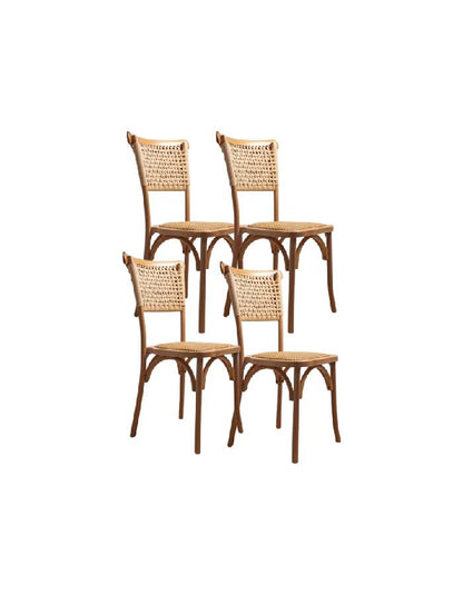 Pack 4 Sillas Crossback Madera Yute