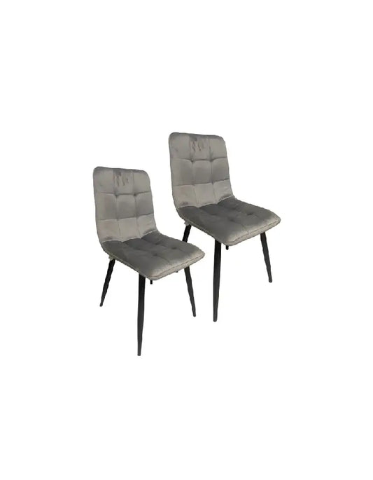 Set 2 Sillas Capitone GP Black Tercipelo