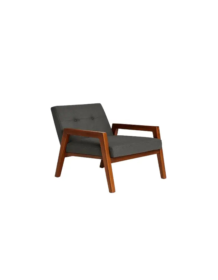 Sillón Marlow de Terciopelo - Gris Oscuro