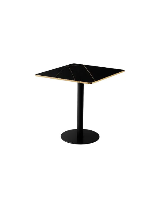 Mesa Luxor de Mdf Efecto Marmol Negro con Dorado
