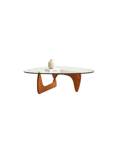 Mesa de Centro Ola con Madera y Vidrio