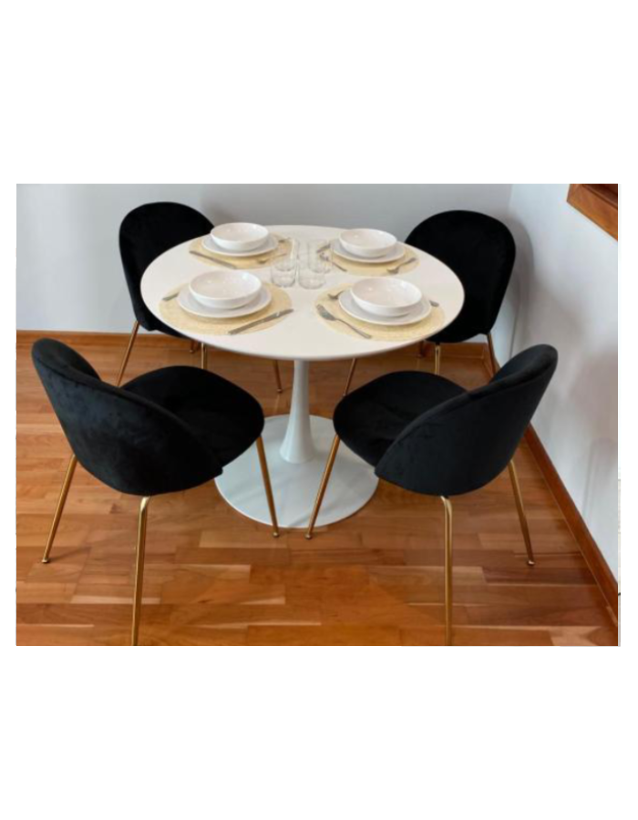 Comedor Tulip Terciopelo Gold