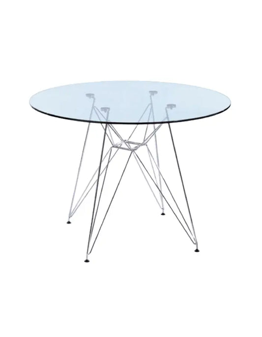 Mesa Vidrio Metálica 100cm