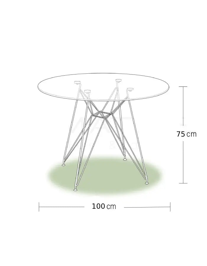 Comedor Tulip Iron 100cm