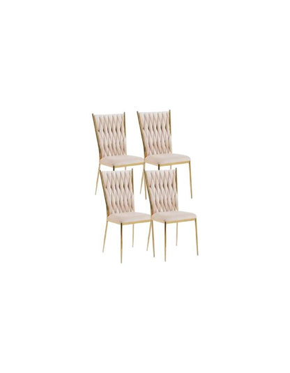 Pack 4 Sillas King Terciopelo Gold