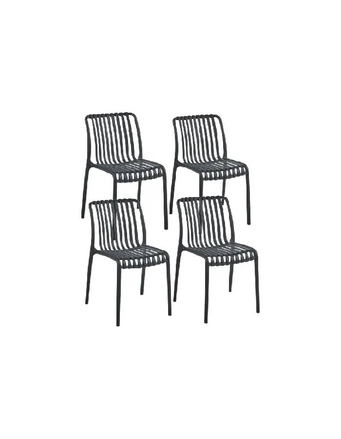 Pack 4 Sillas Terraza France Polipropileno