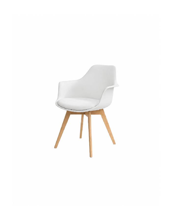 Butaca Eames con Cojin y patas de Madera