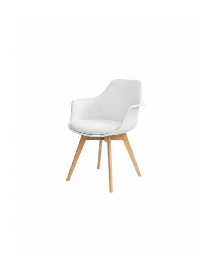 Butaca Eames con Cojin y patas de Madera