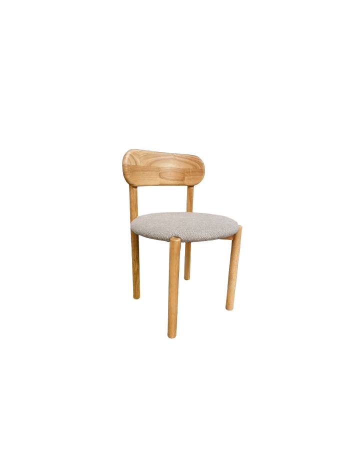 Silla Fresno con asiento tapizado en lino
