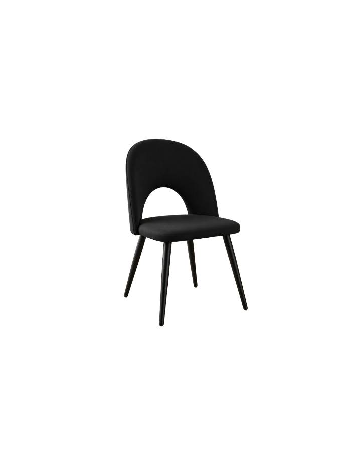 Silla de comedor en terciopelo Viena Patas Negras