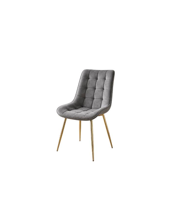 Silla de Comedor Macron Terciopelo patas doradas