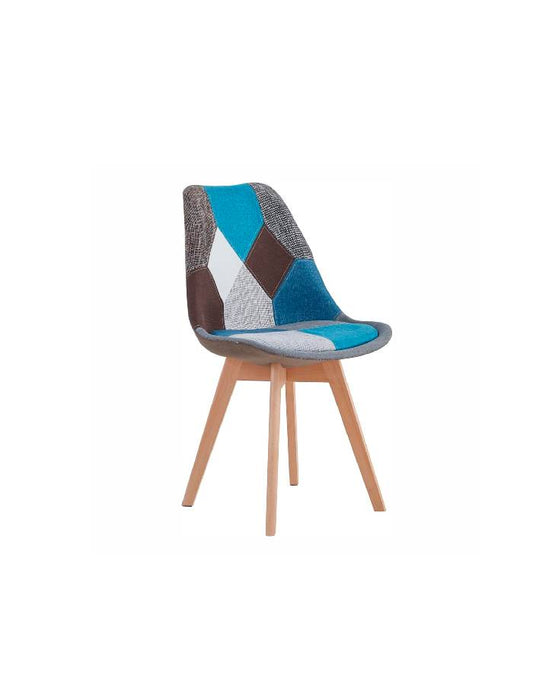 Silla Tulip Patchwork Wood