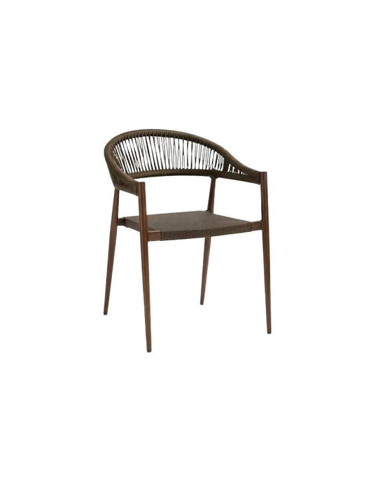 Silla de Terraza Douce de Aluminio y Ratán