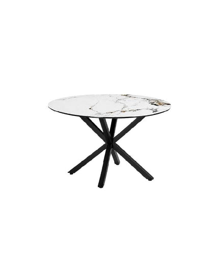 Mesa Cross Stone Black Redonda 100Cm