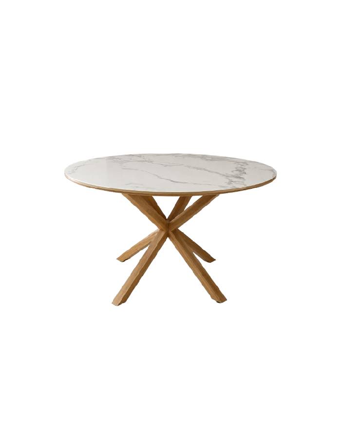 Mesa Cross Stone Wood Redonda 120 Cm