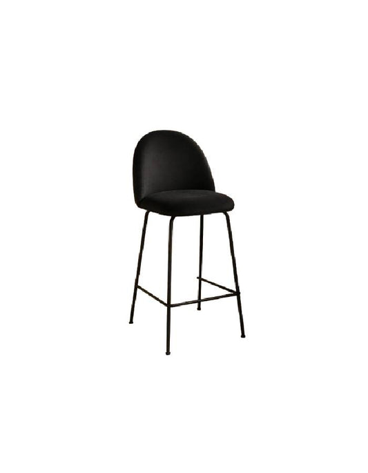 Taburete Tokio Felpa Black 66cm Diseño con rombo
