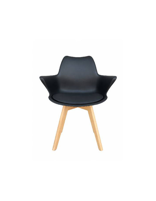 Butaca Eames con Cojin y patas de Madera