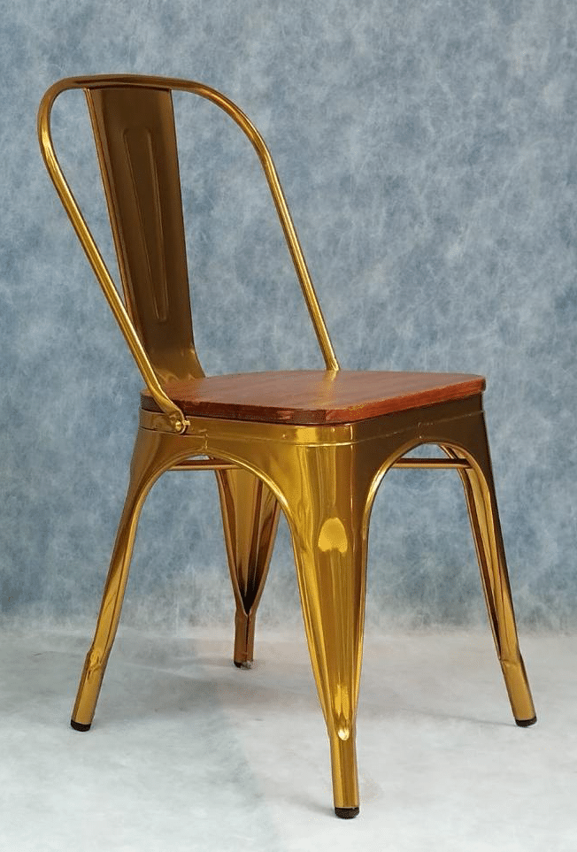 Comedor Redondo 4P Madera y Hierro