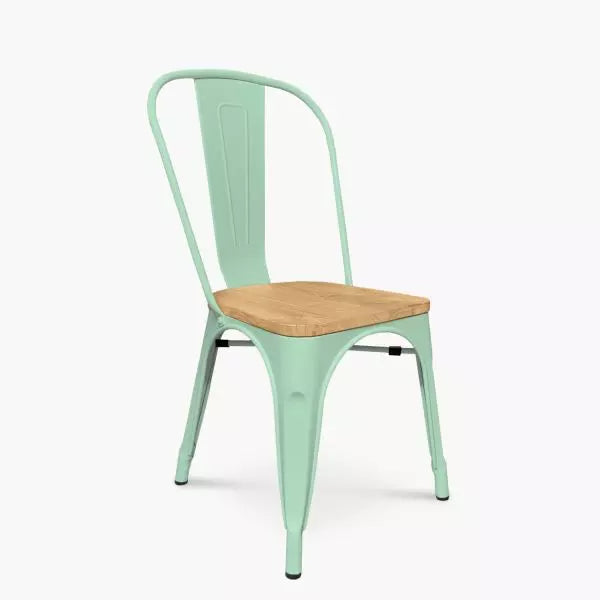 Silla Tolix Wood (con Asiento de Madera)