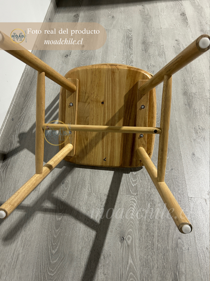 Pack 4 Sillas Windsor Madera Natural / Negra