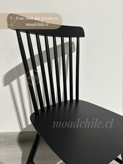 Pack 4 Sillas Windsor Madera Natural / Negra