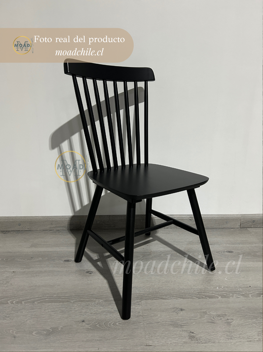 Silla Windsor Madera Natural / Negra