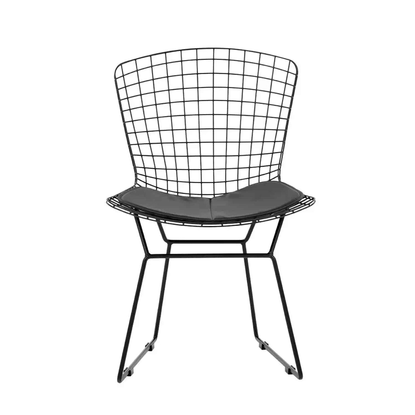 Silla Bertoia metal de terraza living comedor acolchada