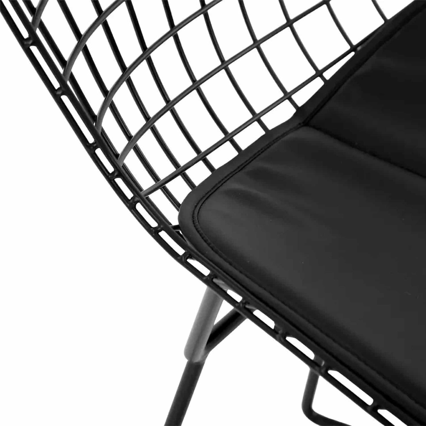 Silla Bertoia metal de terraza living comedor acolchada