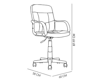 Silla de escritorio ejecutiva 6104 negro
