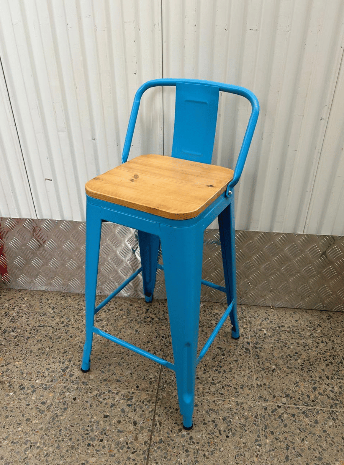 Taburete Tolix Madera Clara (66cm)