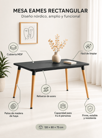 Mesa Eames Rectangular 120CM