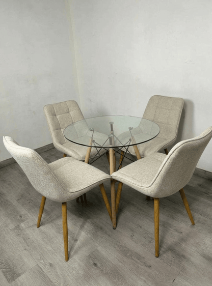 Comedor Redondo Capitone Arpillera Eames